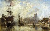 Johan Barthold Jongkind The Port of Dordrecht painting